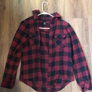Black and red flannel